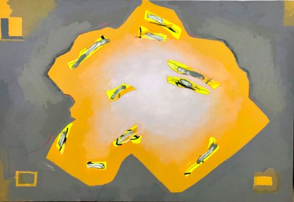Luis Gordillo, Yellow Island, 2011 